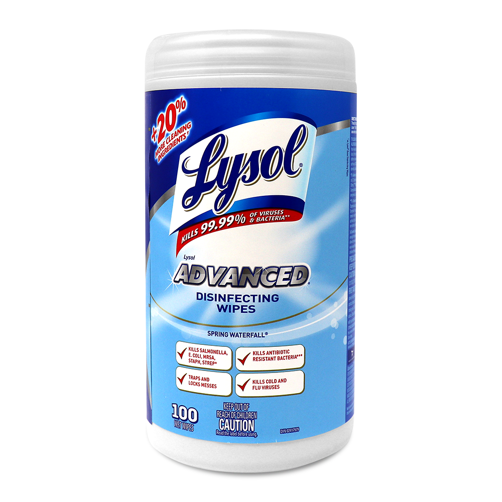 Lysol Disinfecting Wipes (100 Wipes Spring Waterfall)